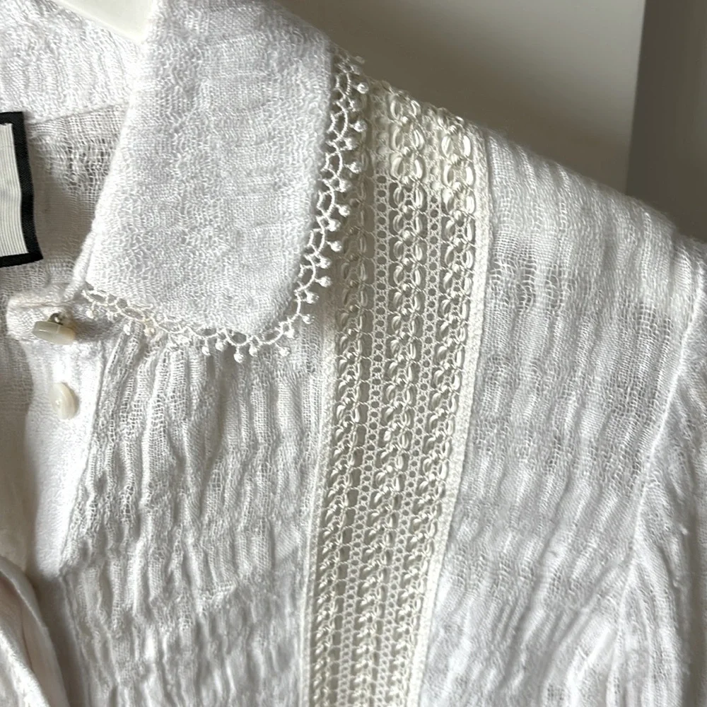 Alexis Linen Embroidered Blouse XS - Picture 4 of 6